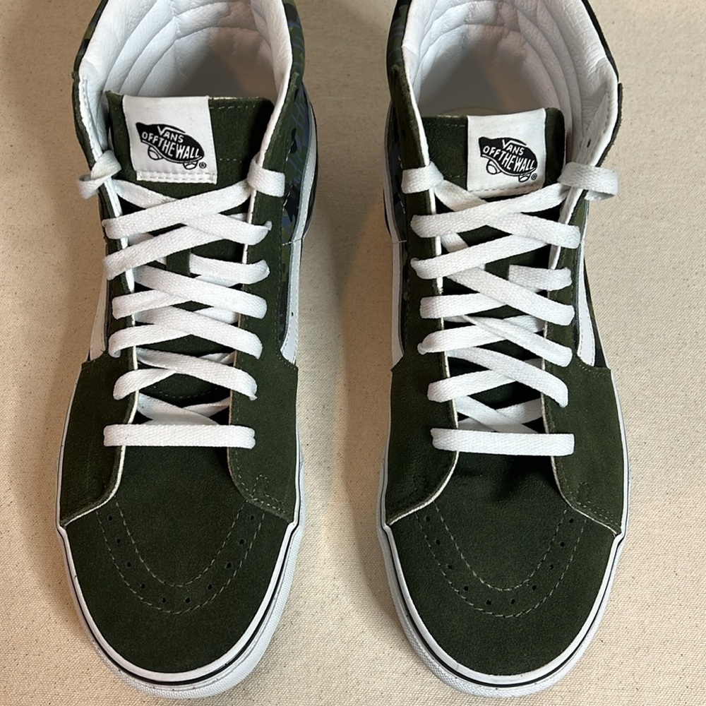 Vans Sk8-Hi Drippy Camo Green/White - Size 10 - High-Top Sneakers - Picture 3 of 9